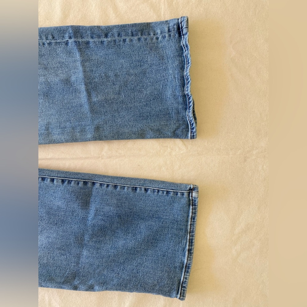 Kut from the Kloth Charlotte High Rise Wide Leg Blue Straight Jeans Women’s 12 - Picture 4 of 14